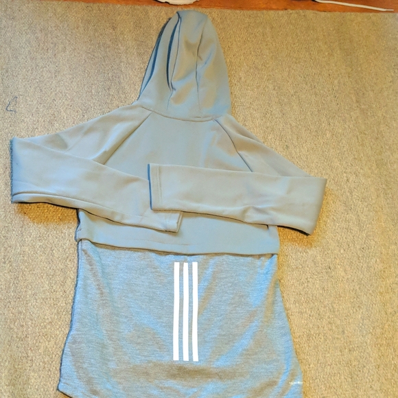 Women's Adidas Climawarm  full zip sweatshirt hoodie - Picture 5 of 6